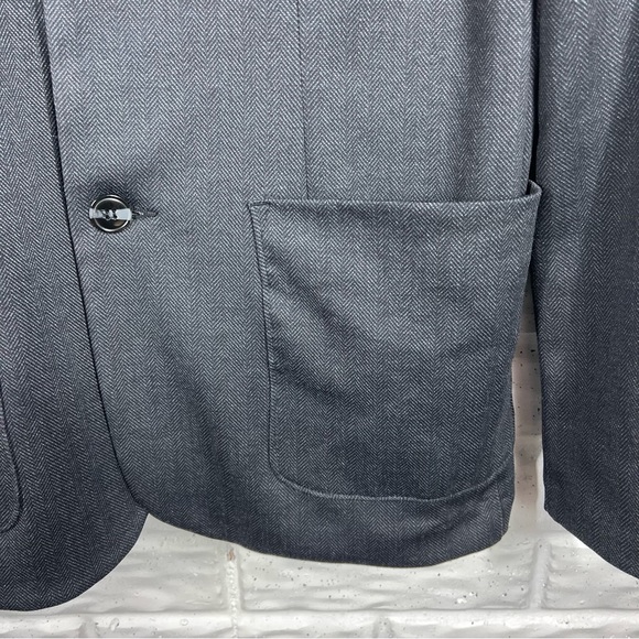 Liverpool Knit 2 button Blazer grey/black herringbone - Picture 8 of 9